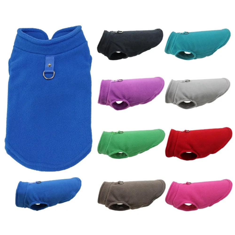 Gilet en Polaire pour Chien – 10 Couleurs, Tailles S à XL