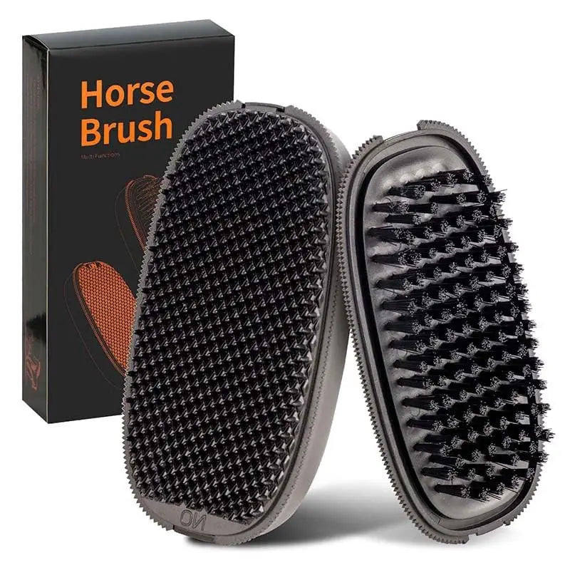 Brosse de massage et épilation pour cheval