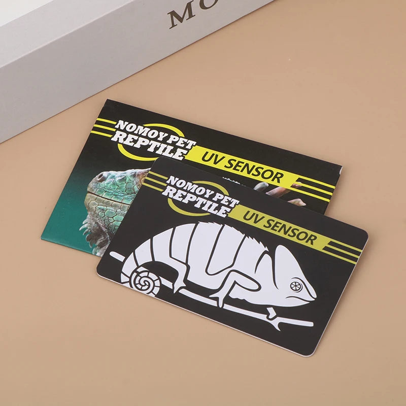 Carte Test UVB Réutilisable pour Terrarium Reptiles – Détection Intensité UV, 500 Utilisations