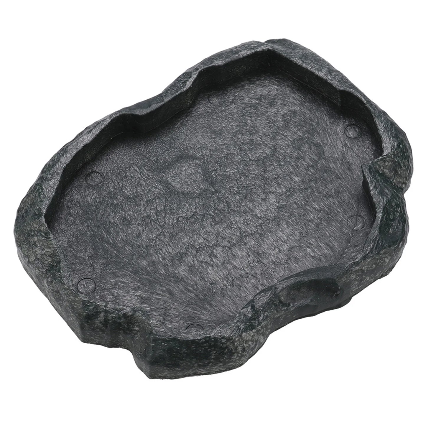 Gamelle en Résine ABS Imitation Roche pour Reptiles – Eau & Nourriture, Tortue & Lézard