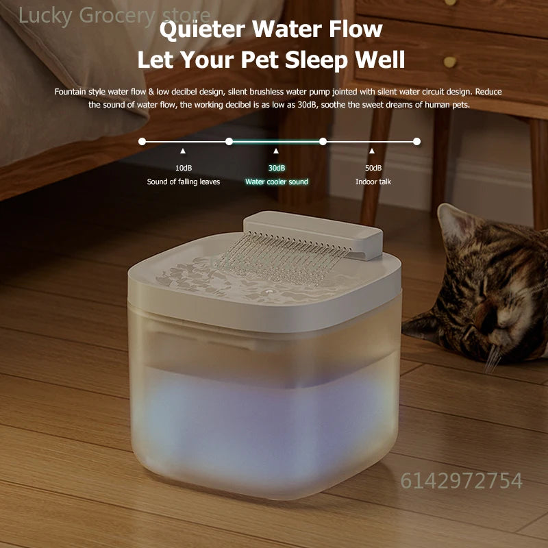 Fontaine à Eau pour Chat & Chien 3L | Pompe USB Silencieuse, Filtre & Anti-Sèchement