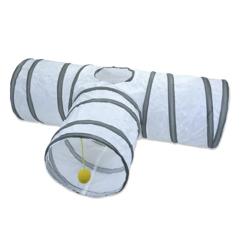 Tunnel de jeu pour chat – Passage interactif en tissu, plusieurs configurations (S / Y / T)