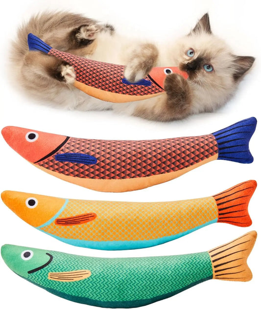 Jouet Poisson à l’Herbe à Chat — Catnip, Mordillable & Ultra Doux