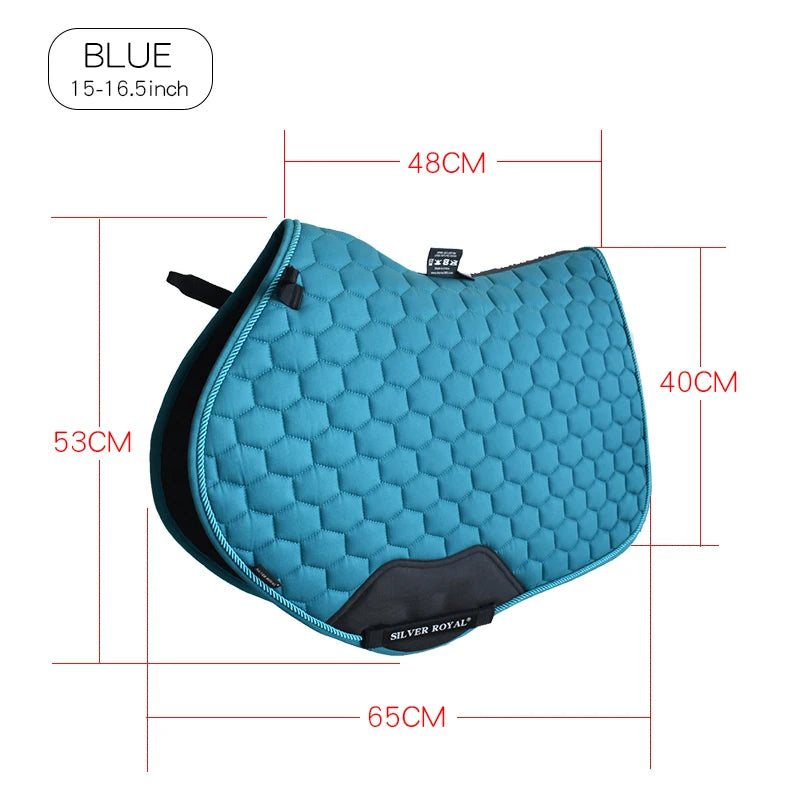 Tapis de Selle Anglais – Forme Anatomique, Respirant, 15–18 pouces, 6 Coloris