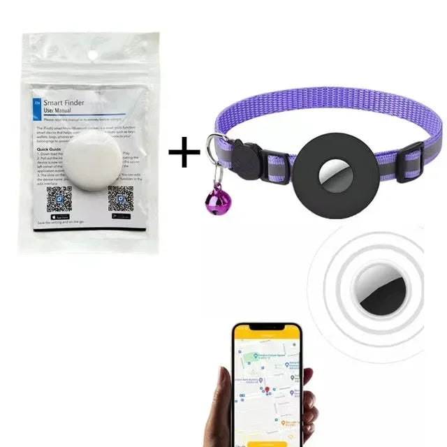 Traceur Bluetooth Anti-Perte pour Chat, Chien & Oiseau — 6 Mois d'Autonomie