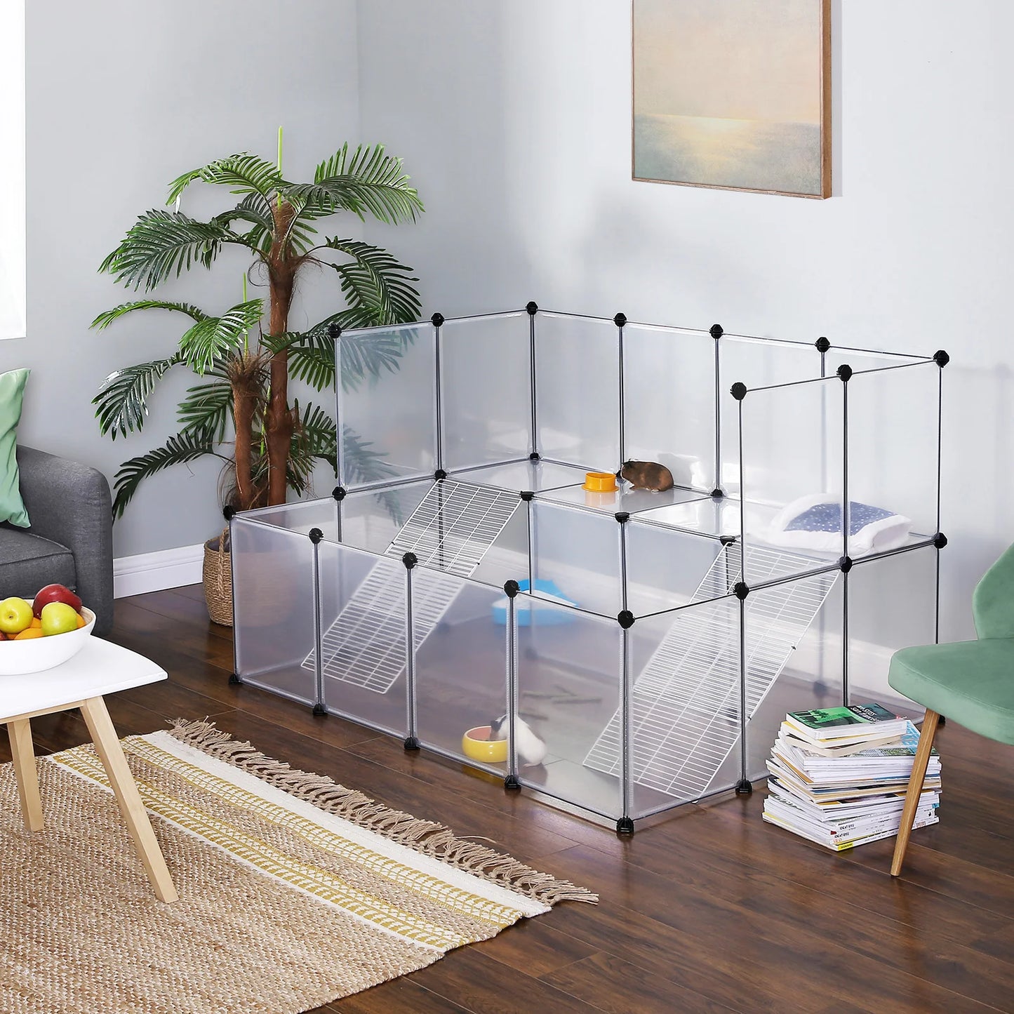 Enclos modulable 143x108x92 cm pour petits animaux