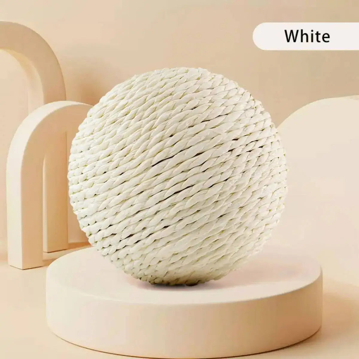 Balle à griffer interactive en sisal pour chatons, jouet anti-morsure, 10 cm, super grosse balle sonore pour chats, accessoires pour animaux de compagnie