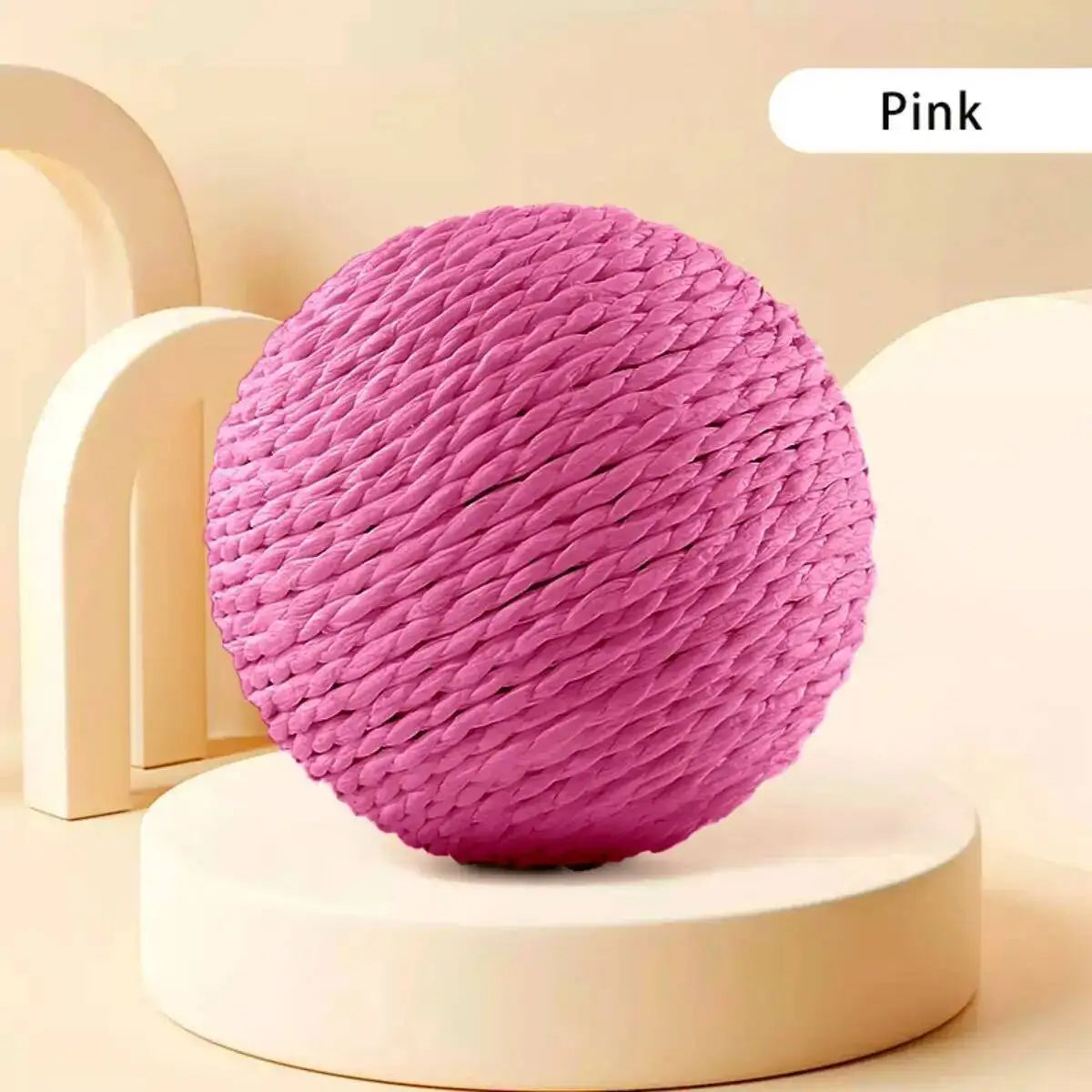 Balle à griffer interactive en sisal pour chatons, jouet anti-morsure, 10 cm, super grosse balle sonore pour chats, accessoires pour animaux de compagnie
