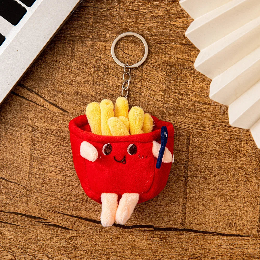 Porte-clés peluche fruits et légumes mignons – 45 modèles, idéal cadeau