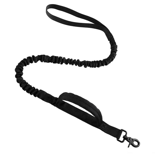 Laisse Tactique Nylon pour Grand Chien – Réglable 105-145 cm, Détachement Rapide, Anti-Rupture
