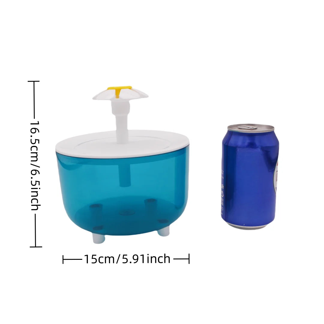 Waterfontein voor katten en kleine honden, 1,2 L circulerende waterdispenser, USB-aangedreven, stil, met filterschuim.