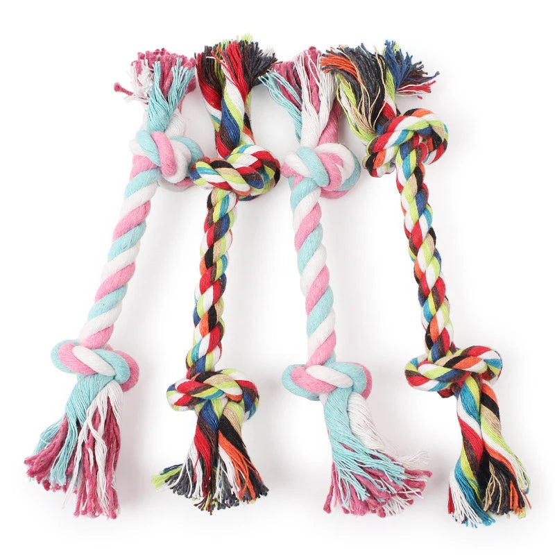 Corde à Double Nœud en Coton pour Chien & Chat – Jouet Mordant, Nettoyage Dentaire, 15 ou 21 cm