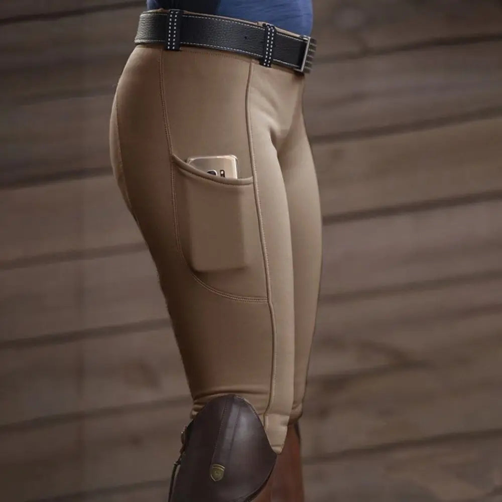 Pantalon d'équitation slim SIRENXI – Extensible, anti-boulochage & poche téléphone