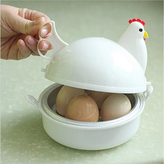 Cuiseur à Œufs Micro-ondes en Forme de Poulet – 4 Œufs