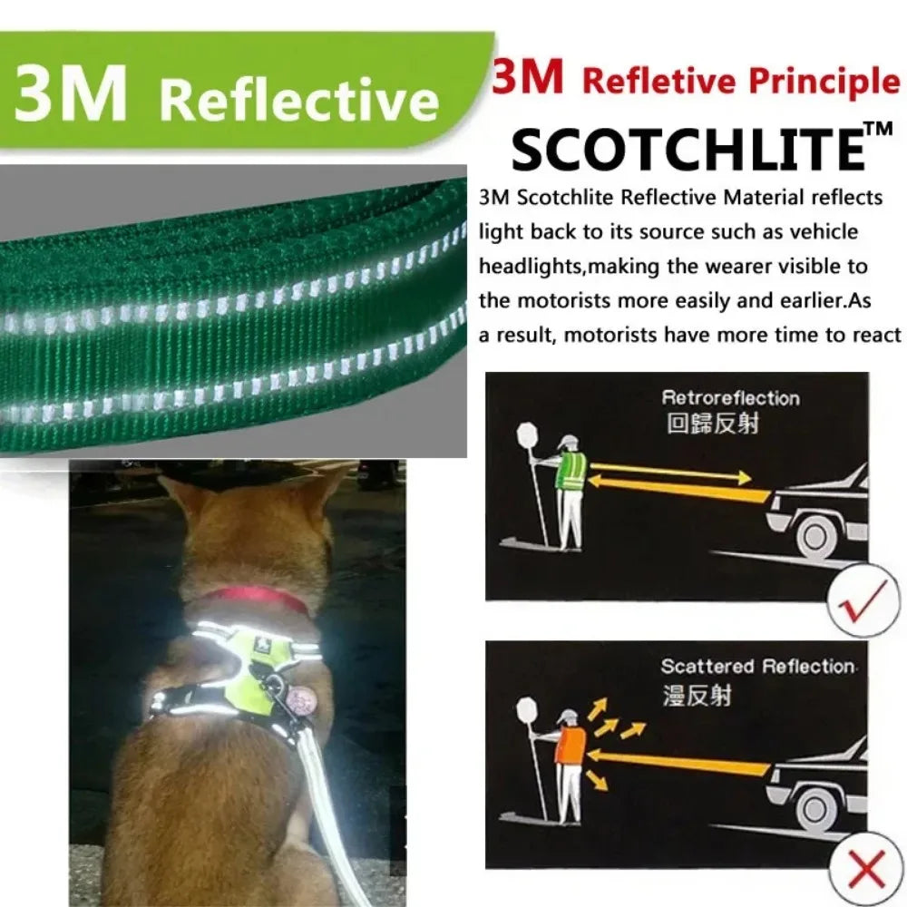 Harnais Réfléchissant Réglable pour Chien