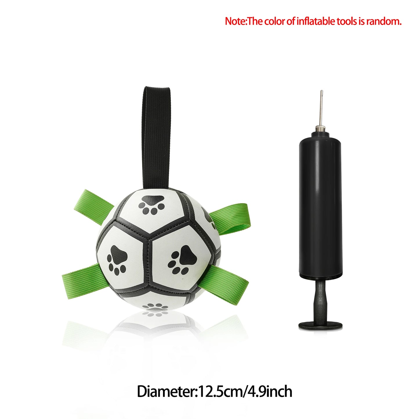 Ballon de Football en Cuir pour Chien – Mordant & Entraînement Extérieur, 12,5 à 22 cm