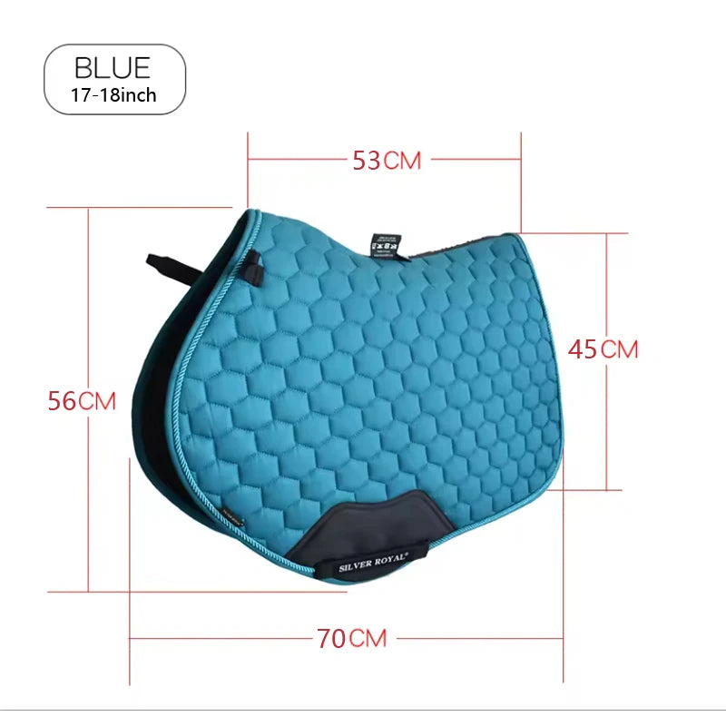 Tapis de Selle Anglais – Forme Anatomique, Respirant, 15–18 pouces, 6 Coloris