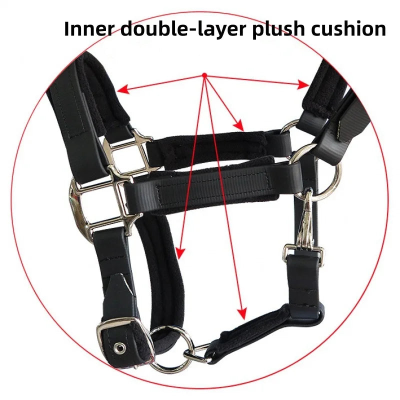 Licou rembourré en PVC souple pour cheval – Ergonomique et confortable (XS à L)