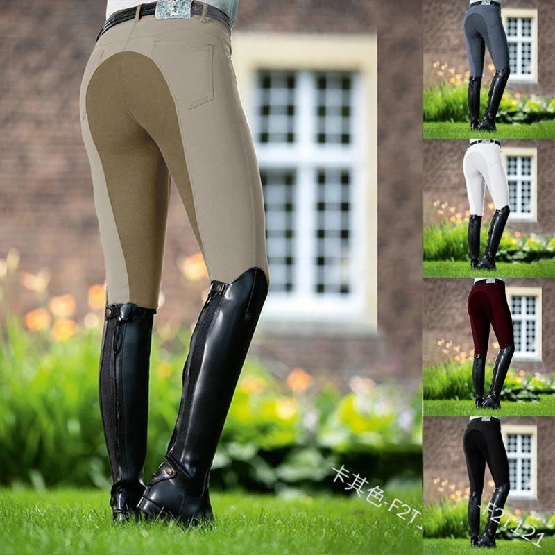 Pantalon d'équitation taille haute femme – Slim, grip silicone, respirant (S à XXL)