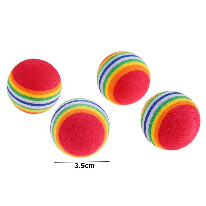 Balles Arc-en-Ciel Interactives pour Chat & Chien — Lot de 5 ou 10