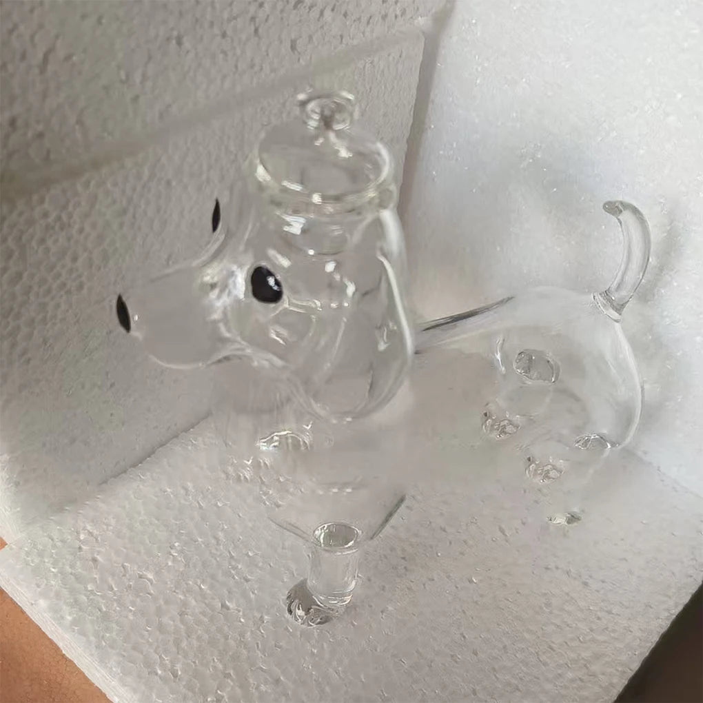 Pot à friandises en verre – Design teckel mignon avec couvercle hermétique
