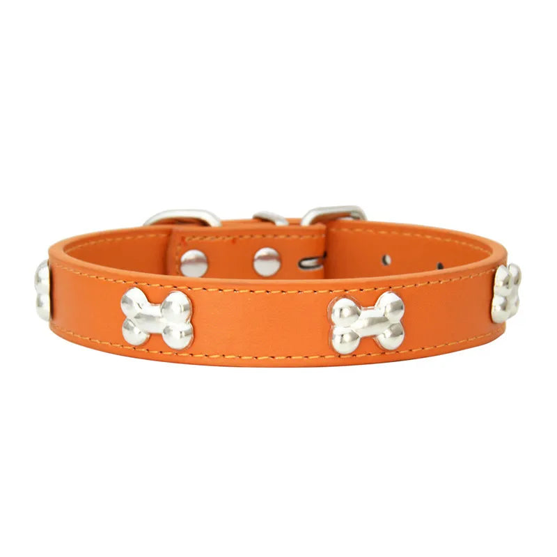 Collier en Cuir pour Chien – 16 Couleurs, Tailles XS à L