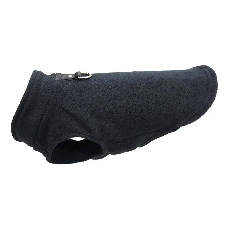 Gilet Polaire pour Chien & Chat — Veste d'Hiver avec Anneau en D, Tailles S à XL