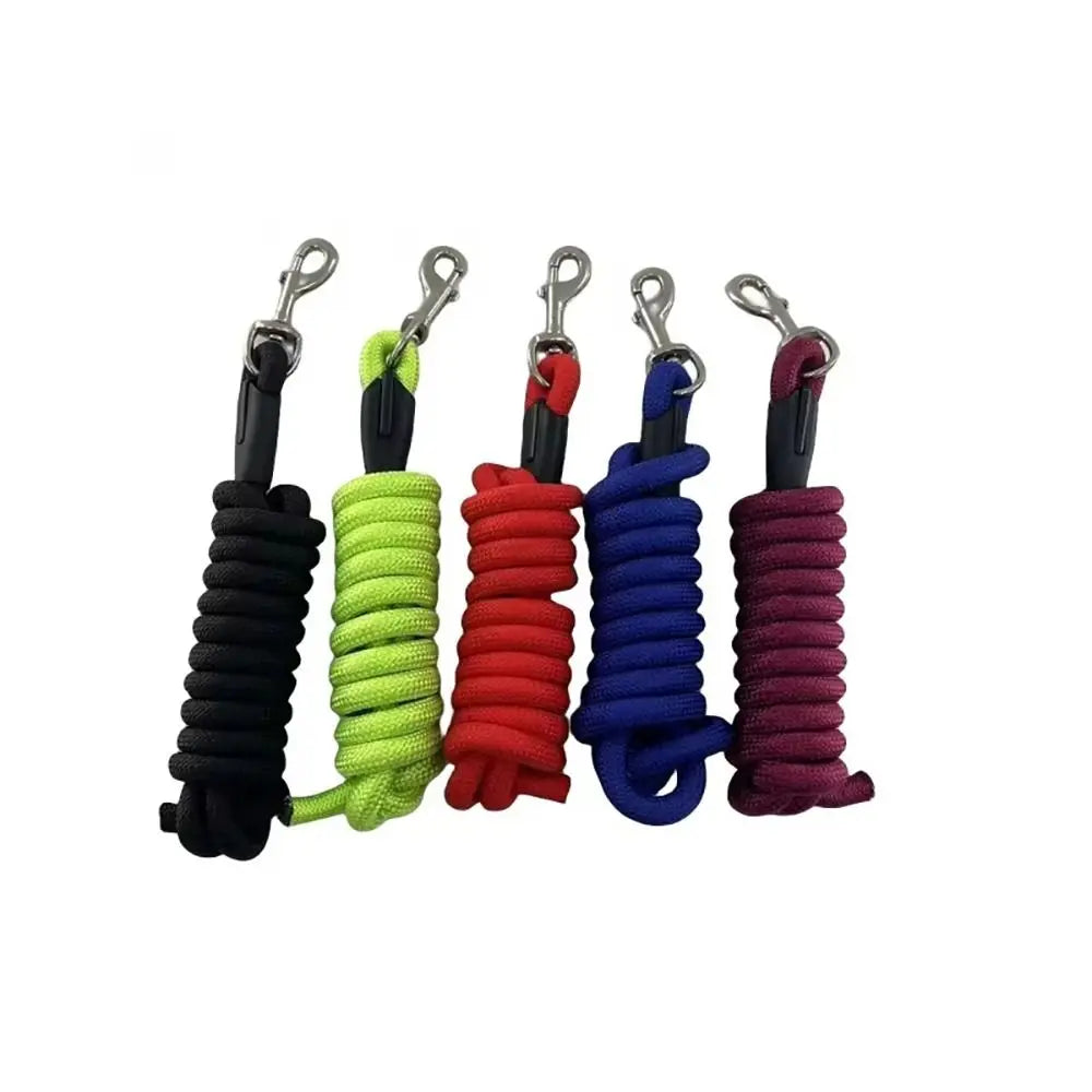 1 pièce, nouvelle corde de laisse pour cheval de 250 cm, résistante et renforcée, avec mousqueton, corde de longe robuste pour l'entraînement et la promenade