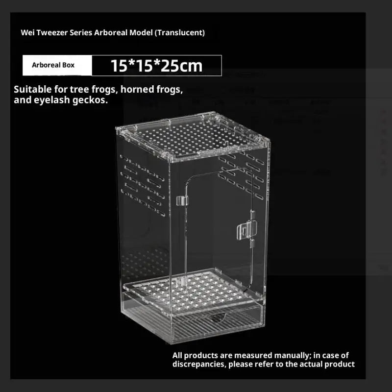 Terrarium Acrylique Transparent pour Reptiles – Ventilation 360°