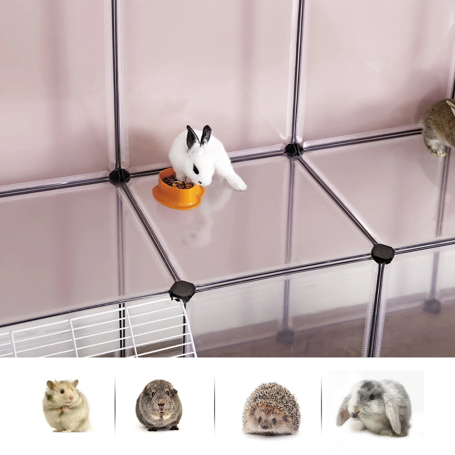 Enclos modulable 143x108x92 cm pour petits animaux
