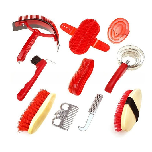 Kit de toilettage complet pour chevaux – 9 pièces