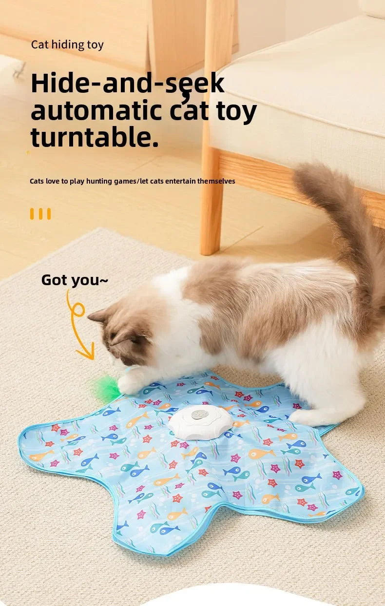 Elektrisch draaiplateau voor katten, zelfstimulerend en vervelingsbestendig huisdierenspeeltje, leuke en intelligente kattenstok, sportieve consumptie
