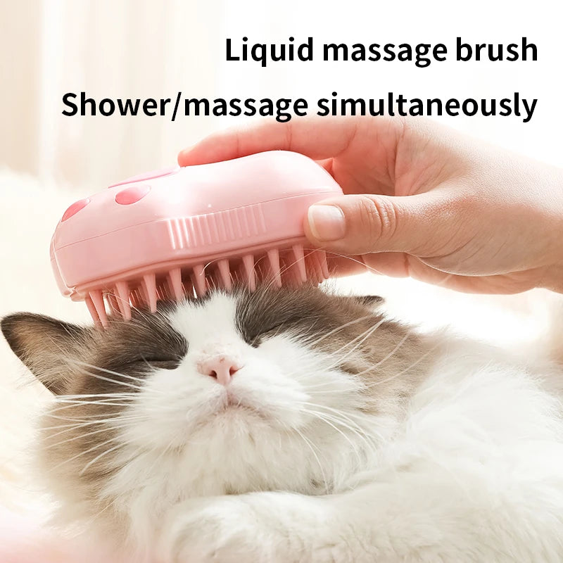 Brosse à Vapeur 3-en-1 pour Chat & Chien – Toilettage Électrique Rechargeable