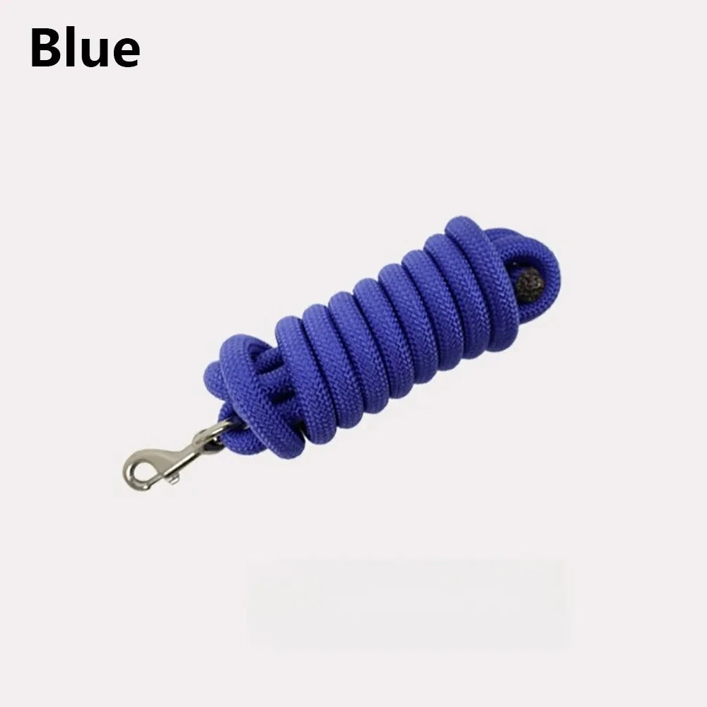 1 pièce, nouvelle corde de laisse pour cheval de 250 cm, résistante et renforcée, avec mousqueton, corde de longe robuste pour l'entraînement et la promenade