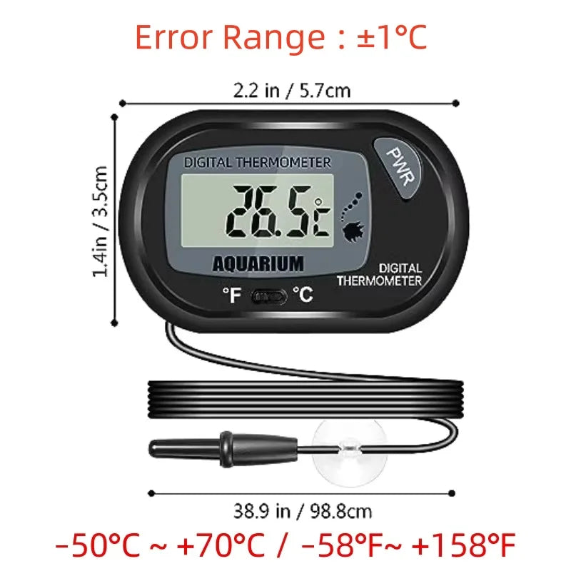 Thermomètre d'aquarium numérique avec sonde