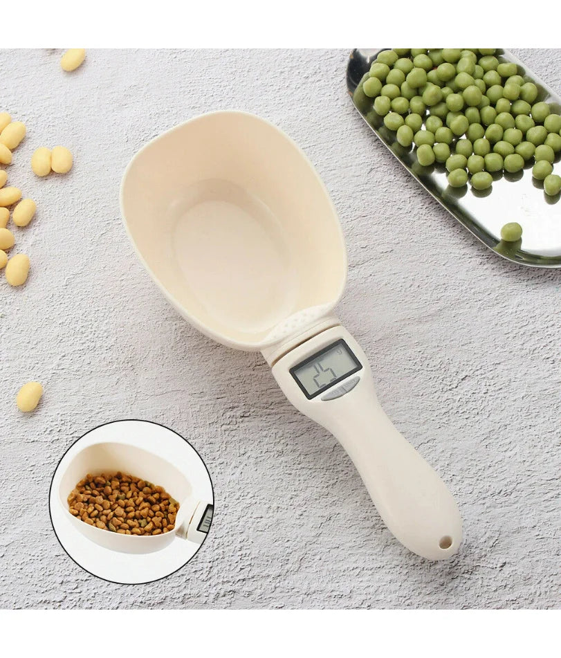 Cuillère à mesurer les aliments pour animaux de compagnie, tasse à mesurer électronique pour aliments pour chiens et chats, cuillère numérique, balance de cuisine avec affichage LED