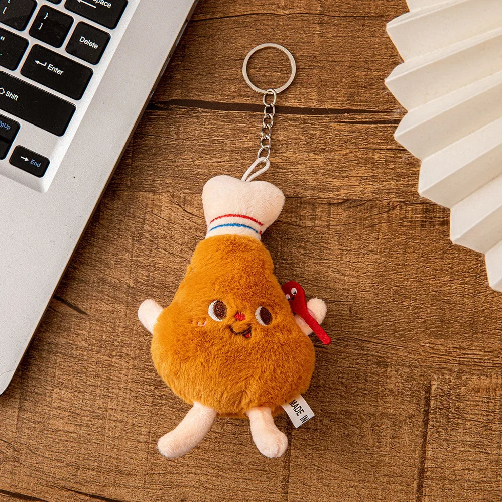 Porte-clés peluche fruits et légumes mignons – 45 modèles, idéal cadeau