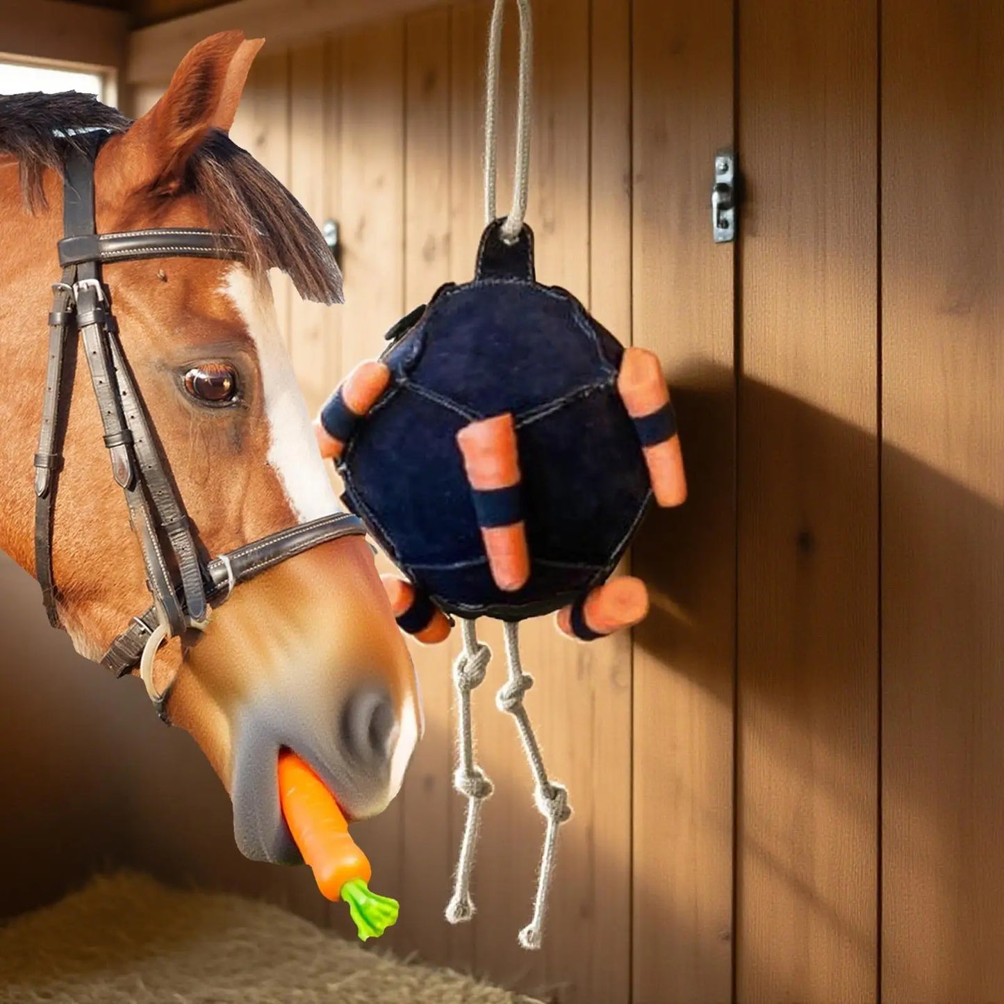 Balle à Friandises Suspendue pour Cheval – Jouet Anti-Ennui