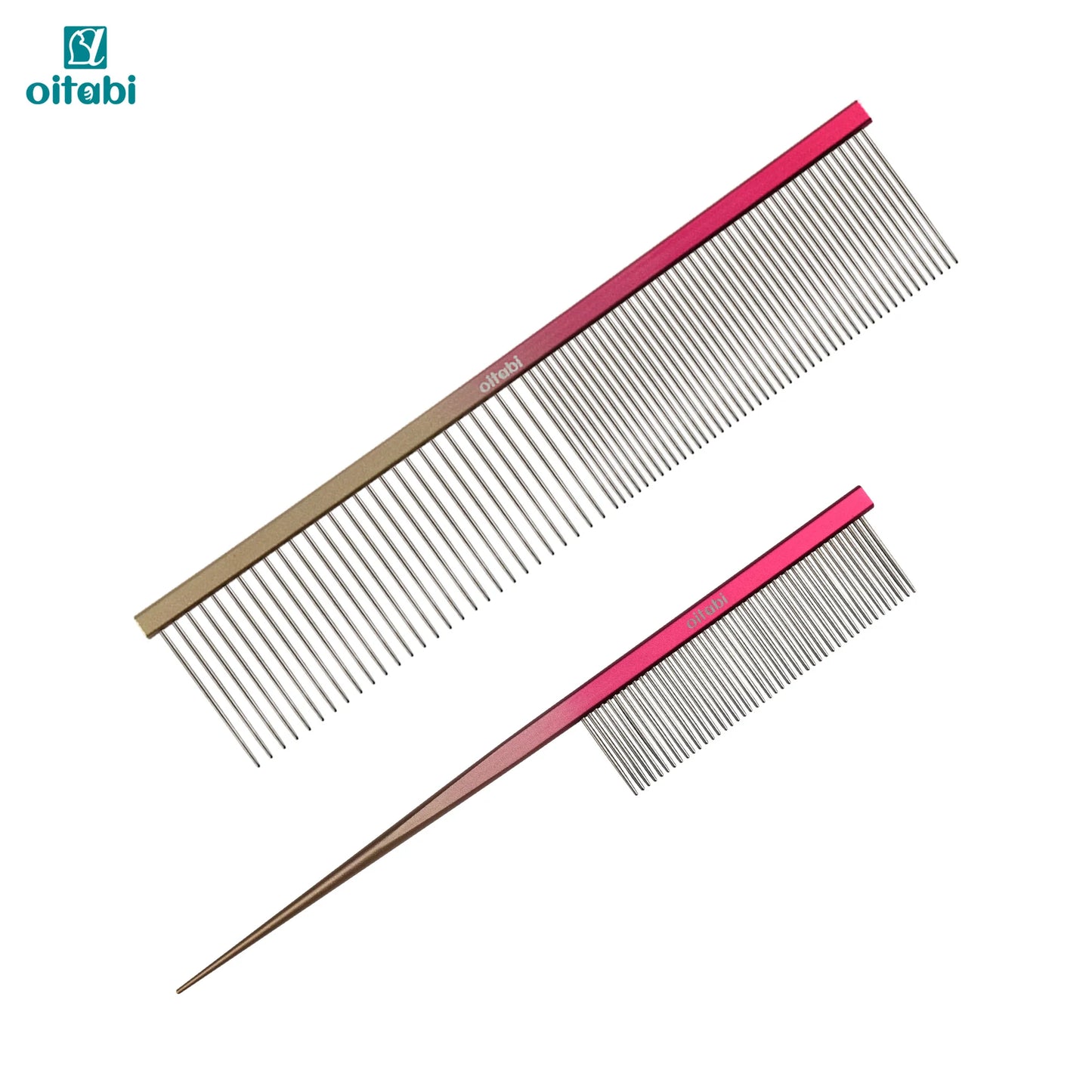 Peigne de Toilettage Professionnel OITABI pour Chat & Chien – Aluminium & Inox