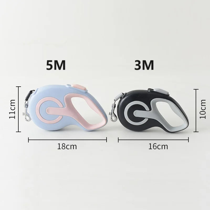3M 5M intrekbare reflecterende hondenriem, flexibel, ideaal voor wandelingen en buitenrennen.
