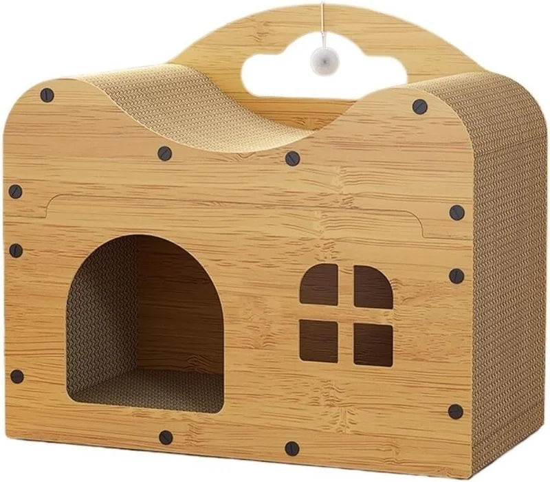 Griffoir-Lounge 2-en-1 pour Chat en Carton – Rouge, Bleu ou Vert