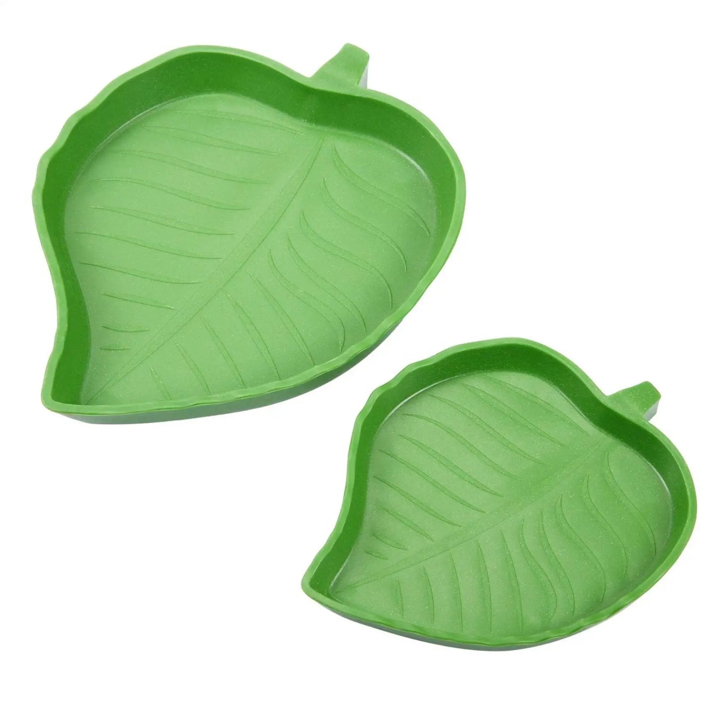 Gamelle en Forme de Feuille pour Reptiles – Eau & Nourriture, PP, S / L