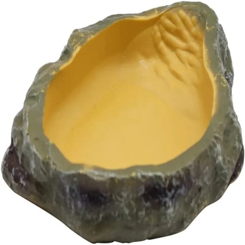 Bol Imitation Roche en Résine pour Reptiles – Terrarium