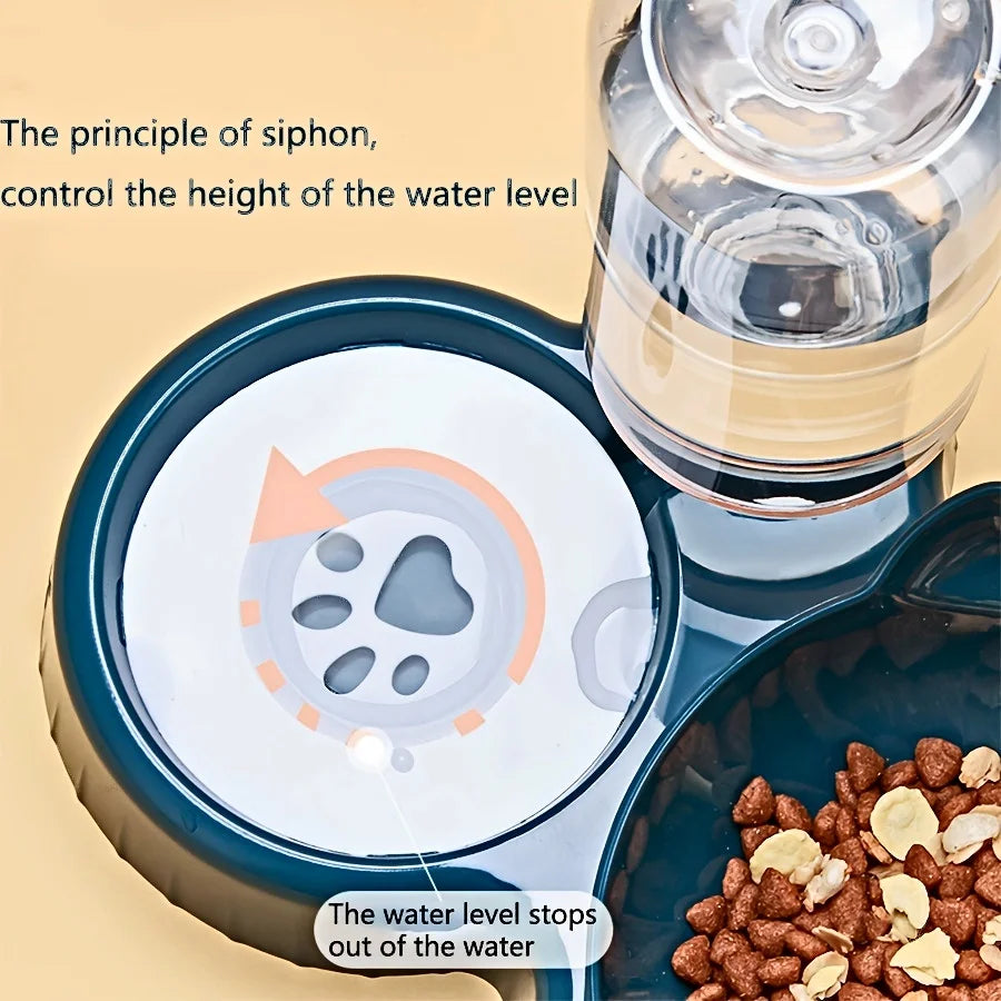 Ensemble 3 en 1 gamelle et distributeur d’eau pour chat