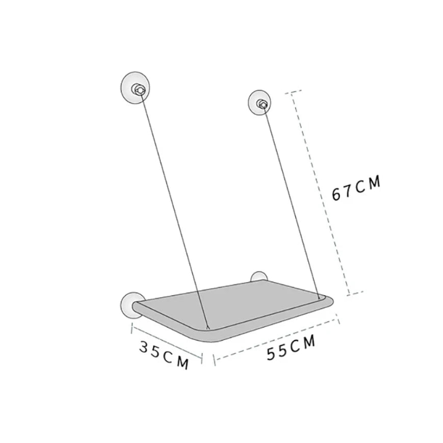 Hamac de fenêtre pour chat – Ventouses, tissu Oxford, jusquà 20 kg (35 × 55 cm)