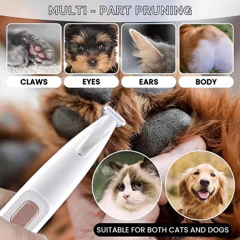 Tondeuse électrique pour poils de chat et de chien, tondeuse électrique pour animaux de compagnie avec recharge USB, rasoir pour animaux de compagnie, adapté aux yeux, aux oreilles, au visage et aux fesses des animaux de c