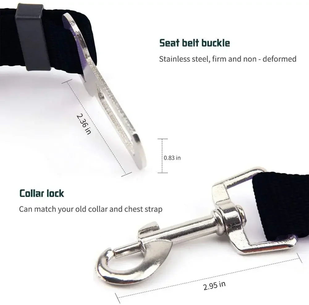 Ceinture de sécurité réglable pour chien et chat en voiture