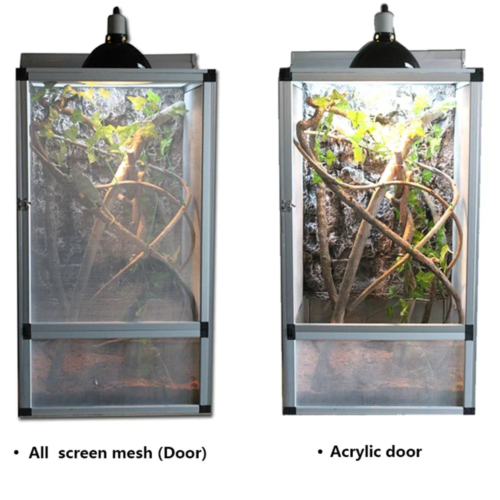 Terrarium à Grille en Aluminium pour Reptiles – Cage Ventilée