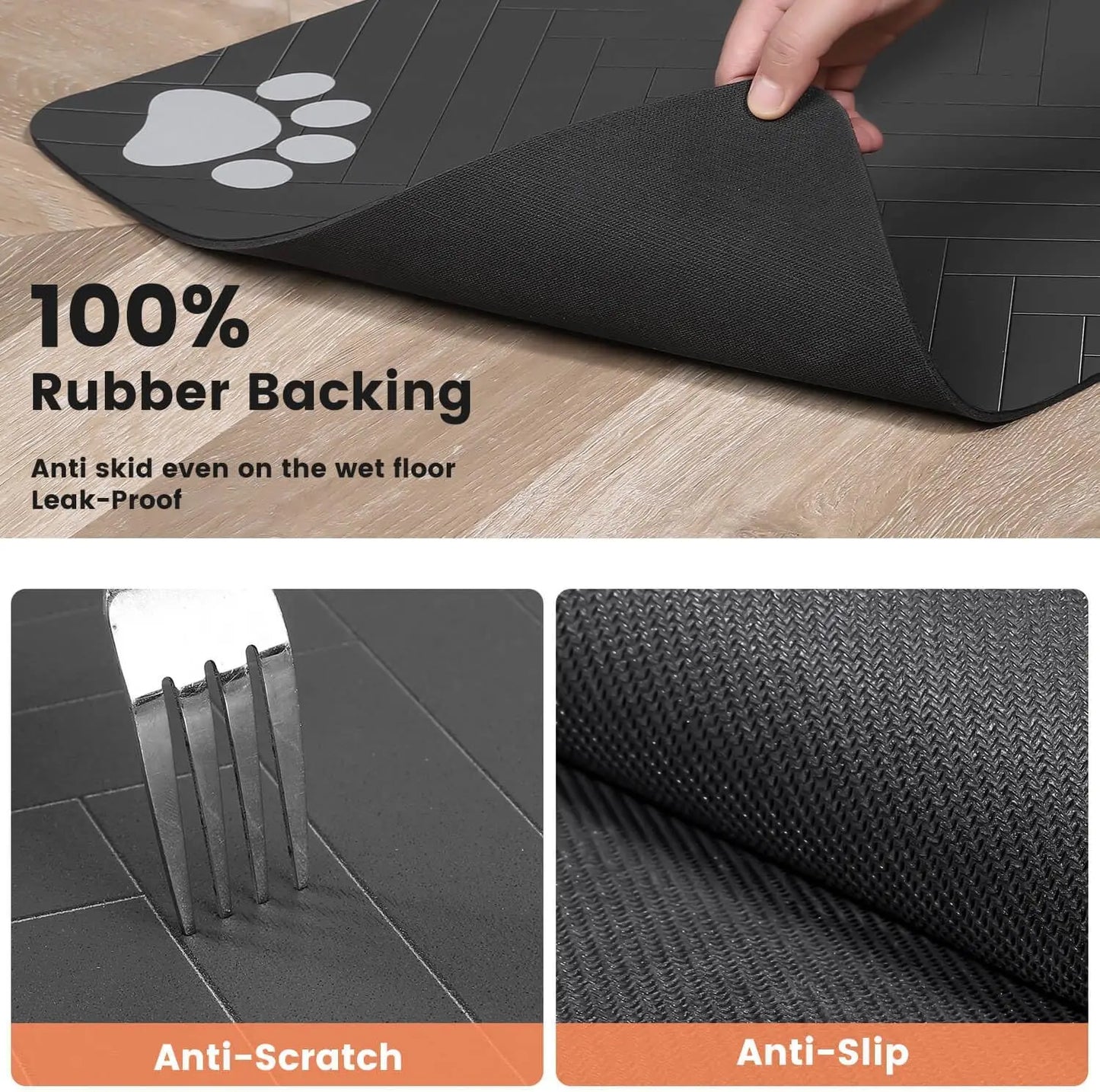 Tapis d’alimentation absorbant pour chien et chat