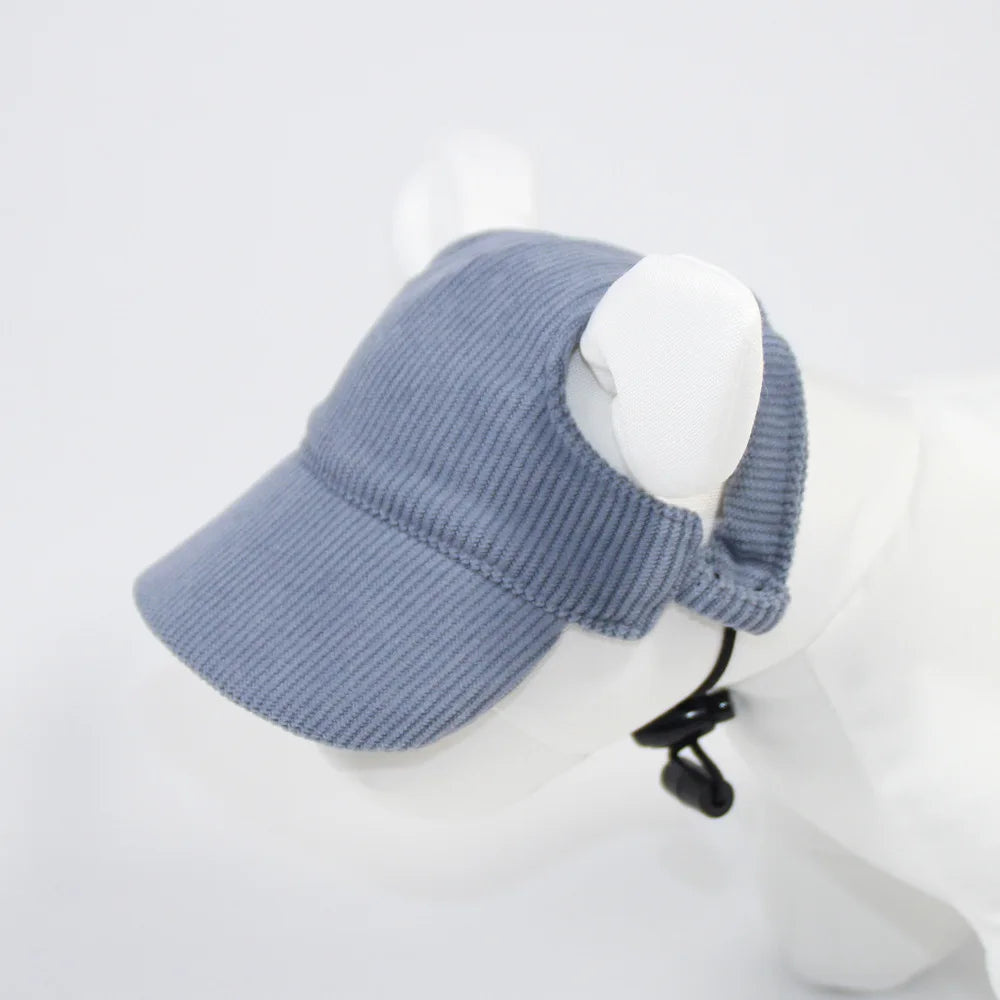 Chapeau pour Chien Anti-UV Réglable – Tailles XS à XL, Velours Côtelé